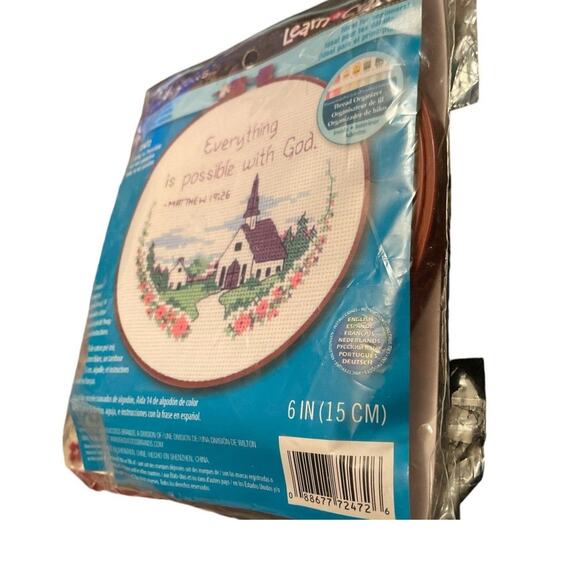 Counted Cross Stitch Everything IS Possible With God -2004 Dimensions 72472 New - Picture 2 of 6